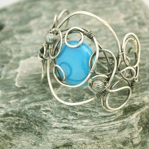 Handmade, Sterling Silver Doodle Bracelet